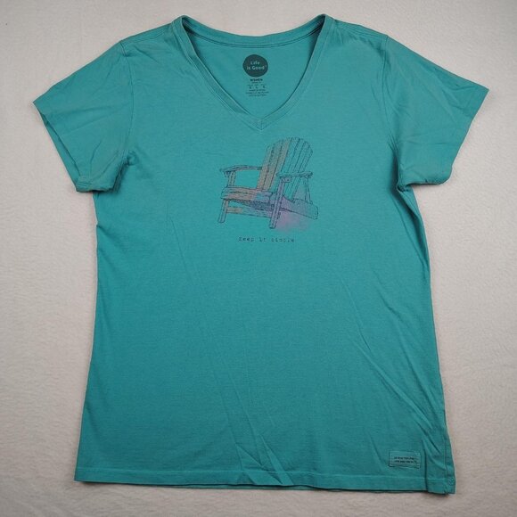 Life Is Good Tops - Life Is Good Keep It Simple Cotton Tee Shirt Womens Large Classic Fit